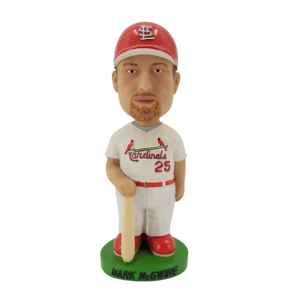 Vintage Mark McGwire Cardinals Hand Painted Bobble Head Bobble Dobble w/ Box - Picture 1 of 14